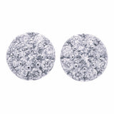Gems of Distinction 14K Gold 0.18ctw Diamond Beaded Stud Earrings