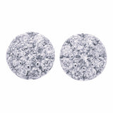 Gems of Distinction 14K Gold 0.18ctw Diamond Beaded Stud Earrings