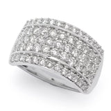 Diamond Treasures 14KY White Gold 1.51ctw Pave Diamond Band Ring