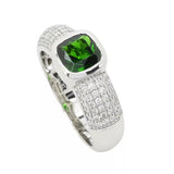 Platinum Jewelry by Ralf Griwatz 2.01ctw Chrome Diopside & Diamond Ring