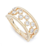 Morris & David 14K Gold 0.50ctw Bezel Set Diamond Band Ring, 4.0 grams