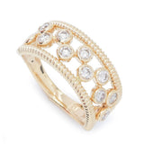 Morris & David 14K Gold 0.50ctw Bezel Set Diamond Band Ring, 4.0 grams