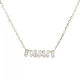 Sabrina Designs 14K Gold 0.11ctw Baguette Diamond Bar 16"+2" Necklace