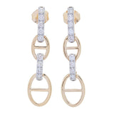 Morris & David 14K Gold 0.50ctw Diamond Mariner Link Drop Earrings