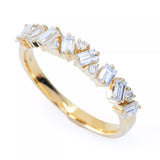 LALI Jewels 14K Gold 0.65ctw Tapered Baguette & Round Diamond Ring