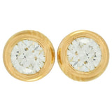 Morris & David 14K Gold Choice of Carat Bezel Set Diamond Stud Earring