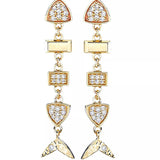 Beverly Hills Elegance Diamond Fish Drop Earrings