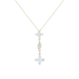 14K Gold Polished 0.58ctw Diamond Pendant w/ 18" Chain, 2.1 grams