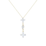 14K Gold Polished 0.58ctw Diamond Pendant w/ 18" Chain, 2.1 grams