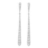 Gems of Distinction 1.00ctw Diamond Graduated Linear Drop Earrings