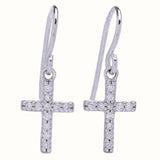 Kendra Scott 14K Gold Polished 0.08ctw Diamond Cross Drop Earrings