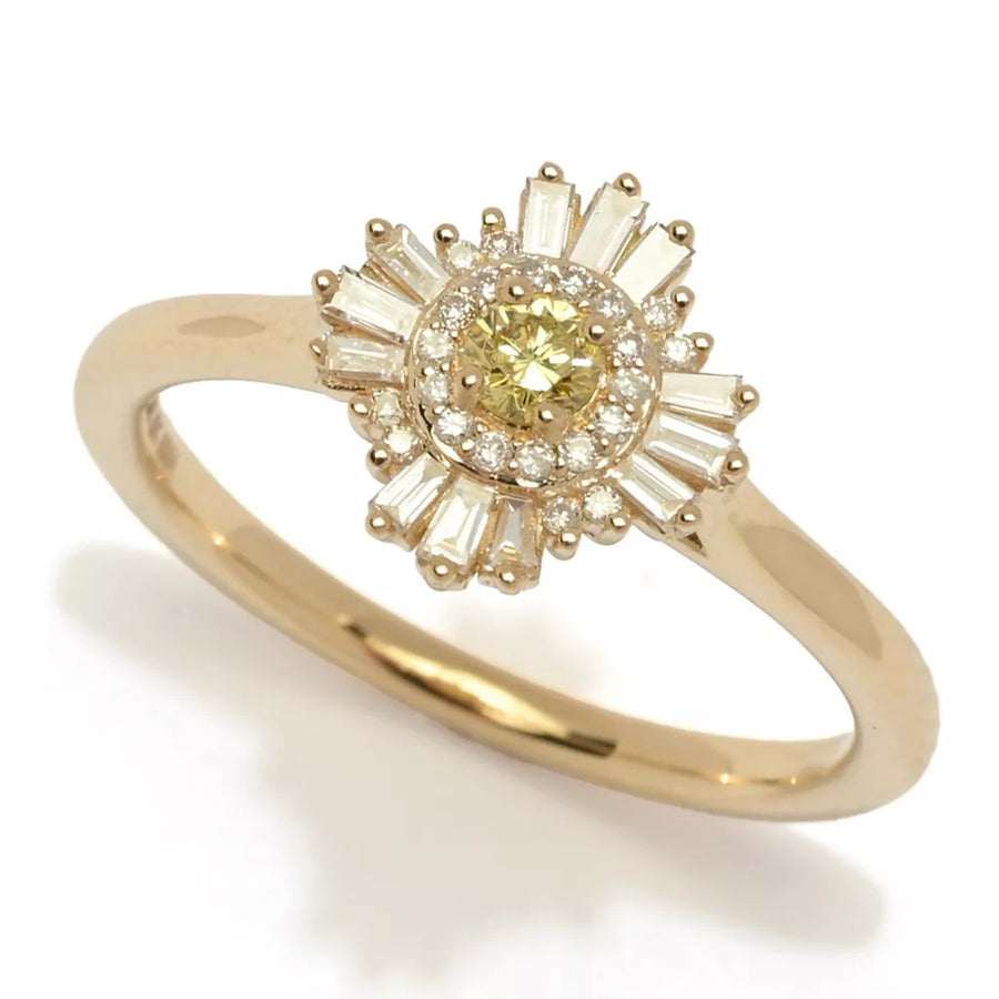 Gems of Distinction 14K Gold 0.34ctw Yellow Diamond Ring