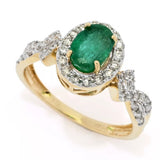 Oval Emerald & Diamond Ring