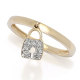 Cocci Collection 14K Gold Choice of Motif Diamond Accent Stack Band Ring