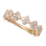 LALI Jewels 14KY Gold 0.45ctw Diamond Clover Station Ring