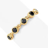 Gems of Distinction 14K Gold 0.38ctw Black Noir Diamond Station Ring