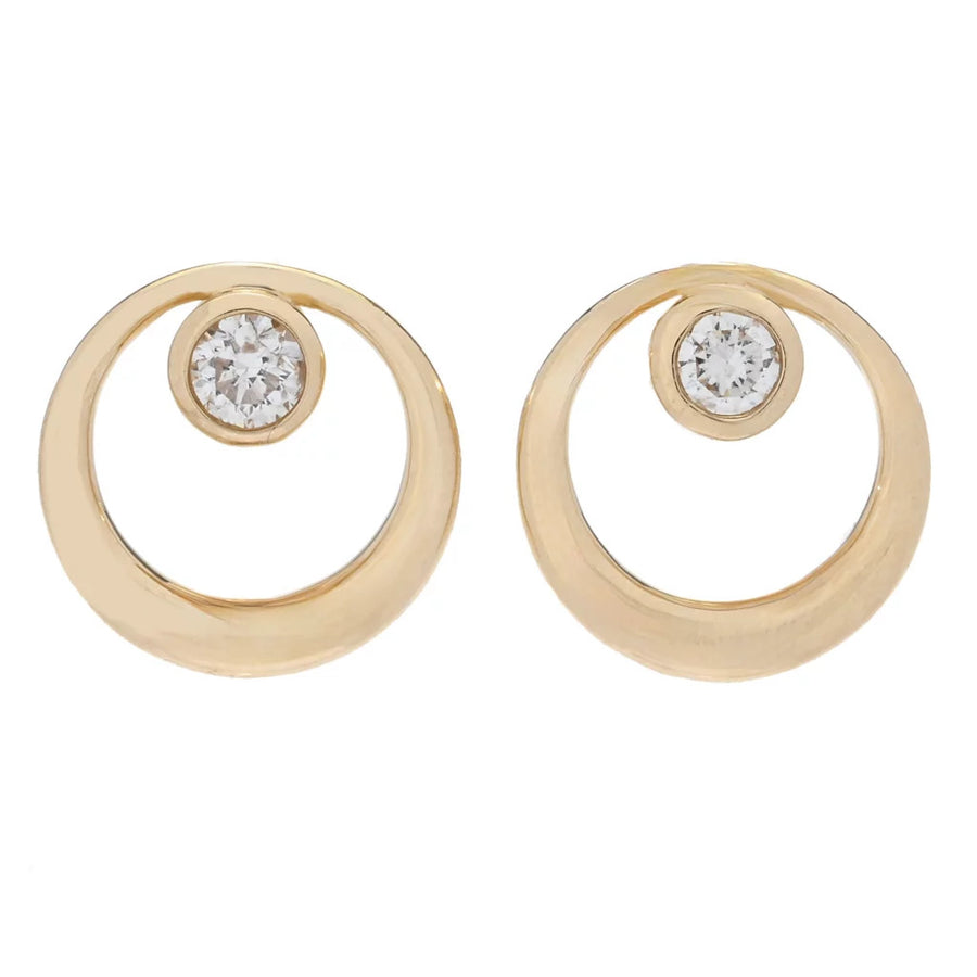 Beverly Hills Elegance Yellow Bezel Earrings