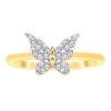 AV Diamonds 252789Y 10K Yellow Gold .10cttw Diamond Ladies Butterfly Ring