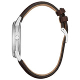 Citizen AW1780-25A Classic – Men’s Eco-Drive Stainless Steel Silver Dial Brown Leather Strap Watch