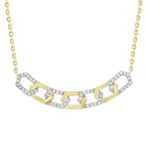 Diamond & Gold Bar Link Neckalce