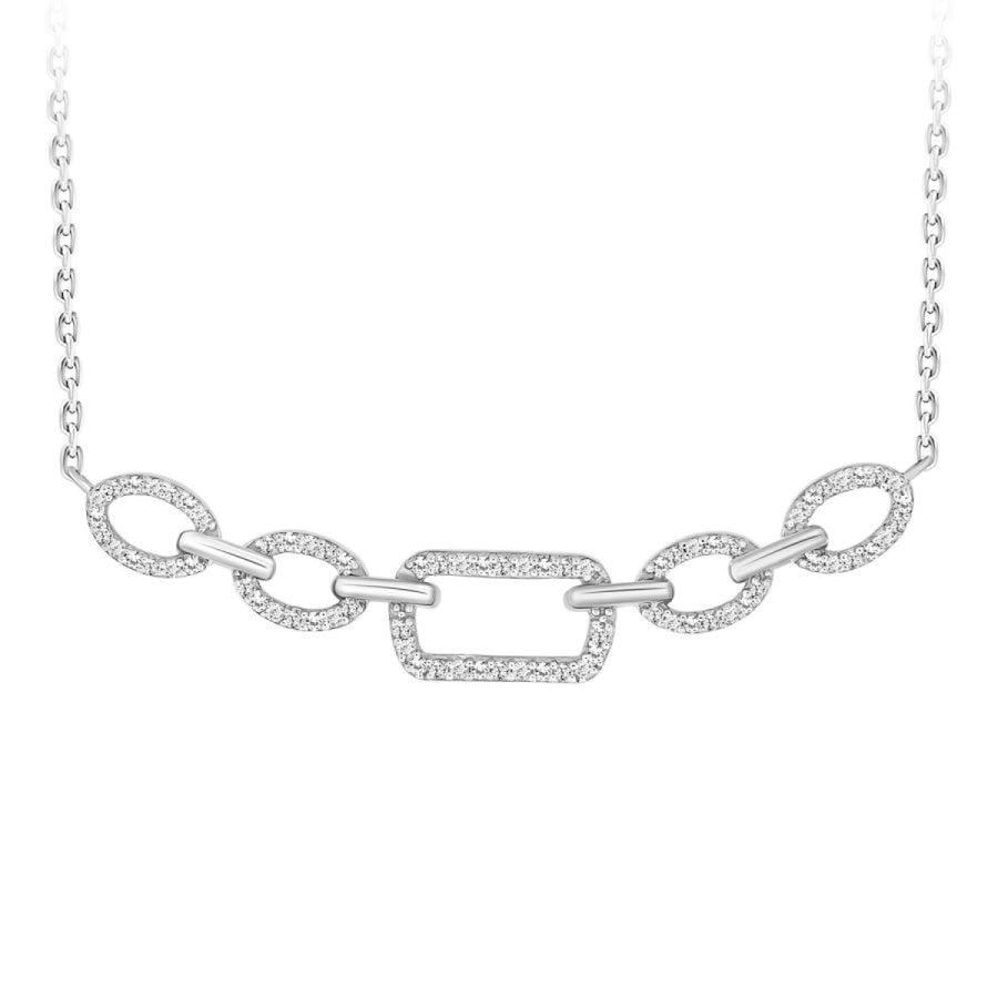 Diamond Link Station Necklace