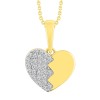 AV Diamonds 286755Y – 10K Yellow Gold .10cttw Diamond Heart Ladies Pendant with Chain