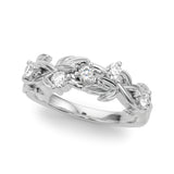 Flamenco Twisted Vine And Leaf Wedding Band