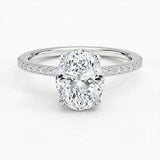 2ct Lab Oval 14kw Engagement Ring