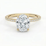2ct Lab Oval Diamond 14ky Engagement Ring