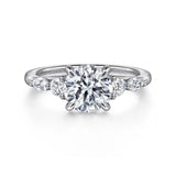 Gabriel & Co. ER16199R6W44JJ 14K White Gold Five-Stone Round Diamond Engagement Ring
