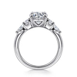 Gabriel & Co. ER16199R6W44JJ 14K White Gold Five-Stone Round Diamond Engagement Ring