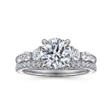 Gabriel & Co. ER16199R6W44JJ 14K White Gold Five-Stone Round Diamond Engagement Ring