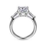 Gabriel & Co. Belma ER15840E12W83JJ – 18K White Gold Emerald Cut Diamond Engagement Ring