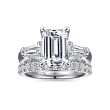 Gabriel & Co. Belma ER15840E12W83JJ – 18K White Gold Emerald Cut Diamond Engagement Ring
