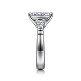 Gabriel & Co. Belma ER15840E12W83JJ – 18K White Gold Emerald Cut Diamond Engagement Ring