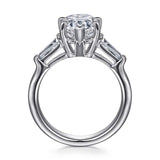 Gabriel & Co. Bara ER15845P12W83JJ – 18K White Gold Pear Shape Three-Stone Diamond Engagement Ring