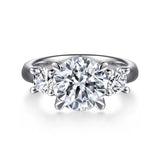 Gabriel & Co. Aneta ER15820R12W83JJ – 18K White Gold Round Three-Stone Diamond Engagement Ring