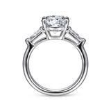 Gabriel & Co. Cammie ER15843R12W83JJ – 18K White Gold Round Three-Stone Diamond Engagement Ring