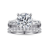 Gabriel & Co. Cammie ER15843R12W83JJ – 18K White Gold Round Three-Stone Diamond Engagement Ring