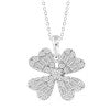 AV Diamonds 305973W-A – 14K White Gold .33cttw Diamond 4-Leaf Clover Pendant Necklace