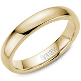 Noam Carver TDH14Y4 Heavy Dome Men’s Wedding Band – 14K Yellow Gold, Size 7 Comfort Fit