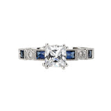 Romance - Vintage Inspired Diamond And Sapphire Setting