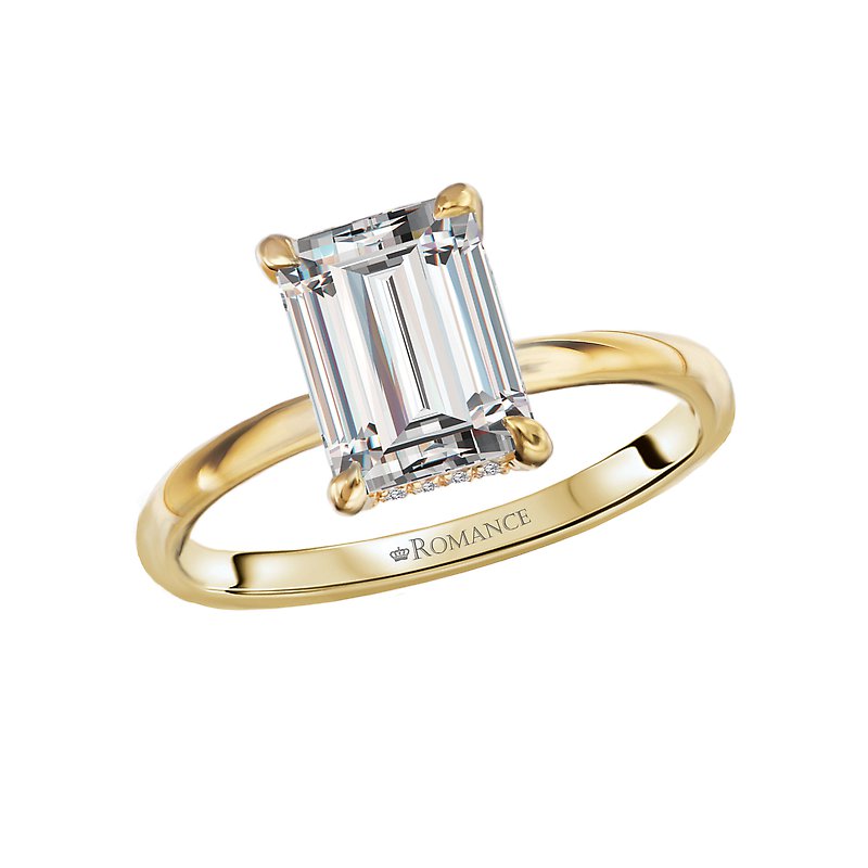 Romance Diamond Hidden Halo Engagement Ring