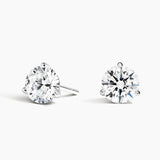 2.50 Carat Lab-Grown Diamond 14k White Gold Solitaire Stud Earrings