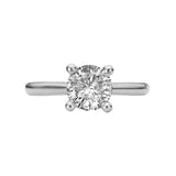 Romance Hidden Halo Semi-Mount Diamond Engagement Ring