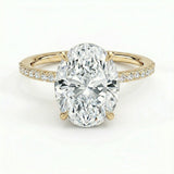 3ct Oval Lab Diamond 14ky Engagement Ring