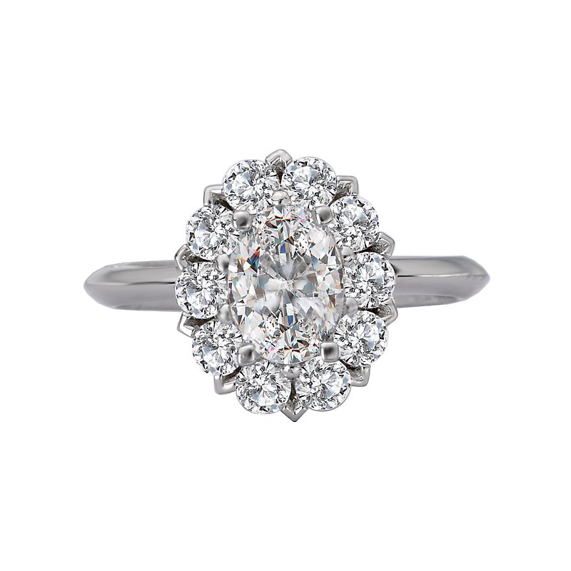 Romance Halo Semi-Mount Diamond Ring