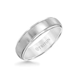 TRITON 6MM Titanium Ring - Domed Satin Center and Step Edge
