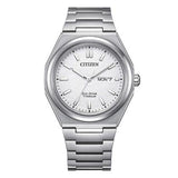 Citizen AW0130-85A Zenshin – Men’s Eco-Drive Super Titanium White Dial Day-Date Watch