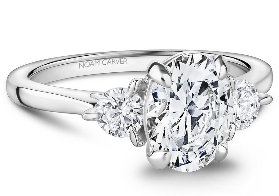 Noam Carver Platinum 3 stone Engagement Ring